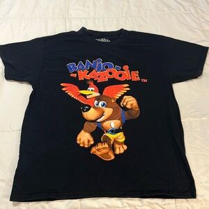 Short sleeve black Banjo-Kazooie t shirt
